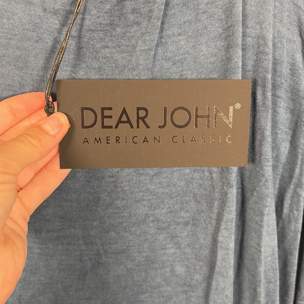 NWT Dear John Cold Shoulder Long Sleeve Top Large in Navy Blue Distressed Color - Picture 6 of 15